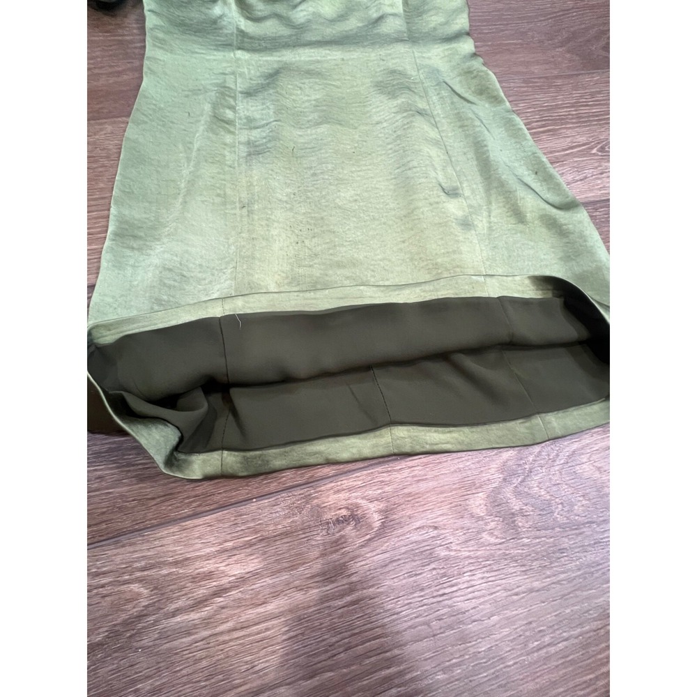 Free People x Fame & Partners Ruffle One Shoulder Cara Mini Dress Green Sz 4 - Picture 10 of 16